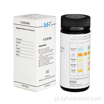 Teste de urina de cetona Teste de urina exame de reagente Teste